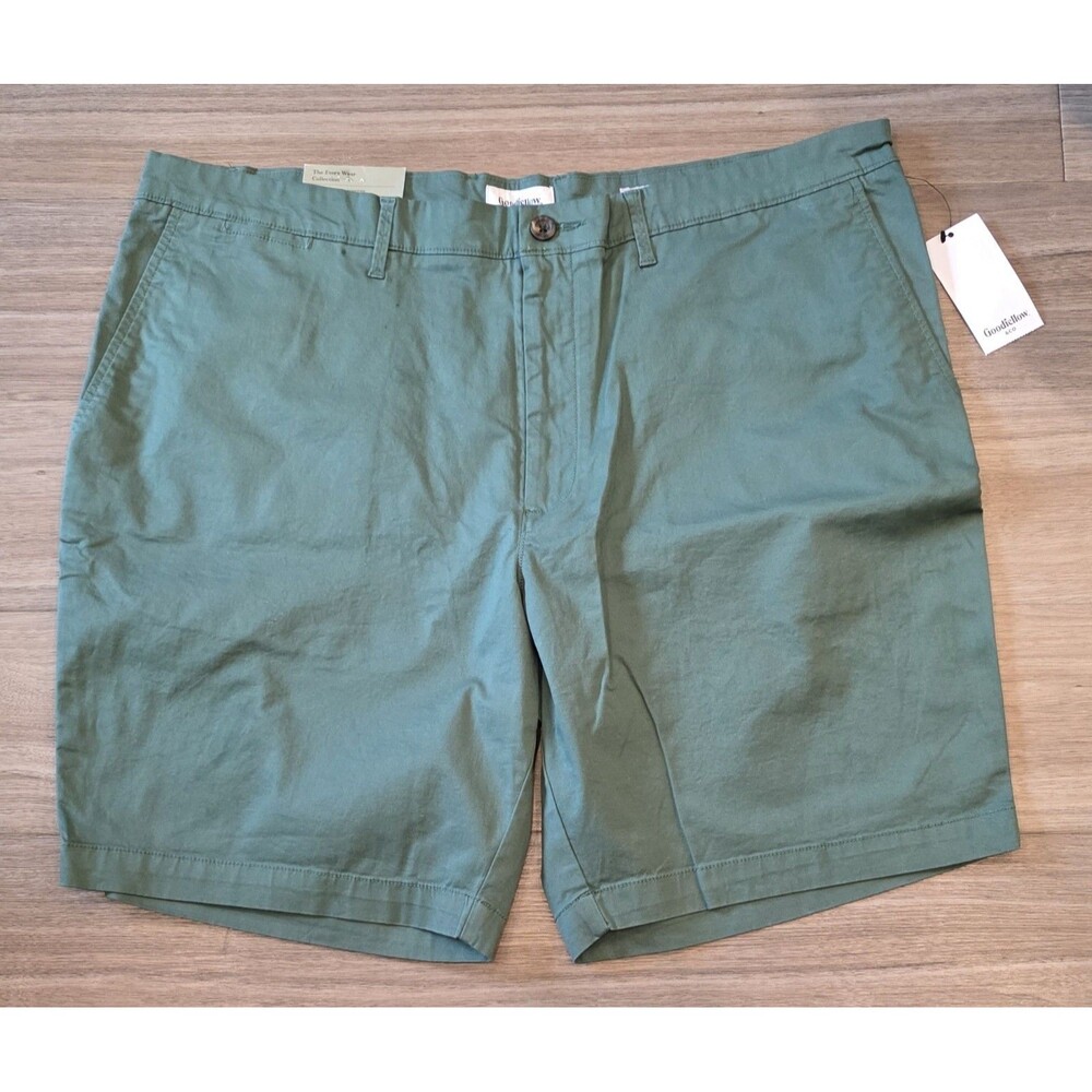 Goodfellow & Co Men's The Every Wear Slim Fit Flat-front Shorts 9" Size 42 Green